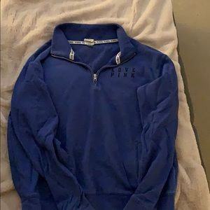 PINK quarter zip sweatshirt.